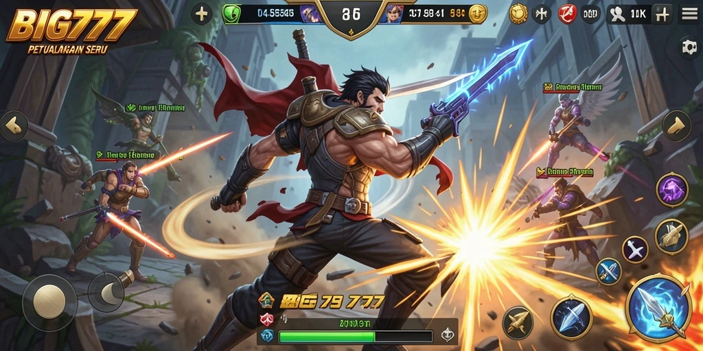 Screenshot dari gameplay seru BIG777 dengan aksi yang menegangkan.