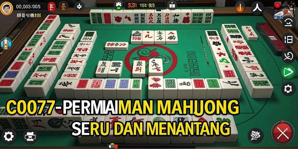 Tampilan gameplay seru dari permainan Mahjong C0077.
