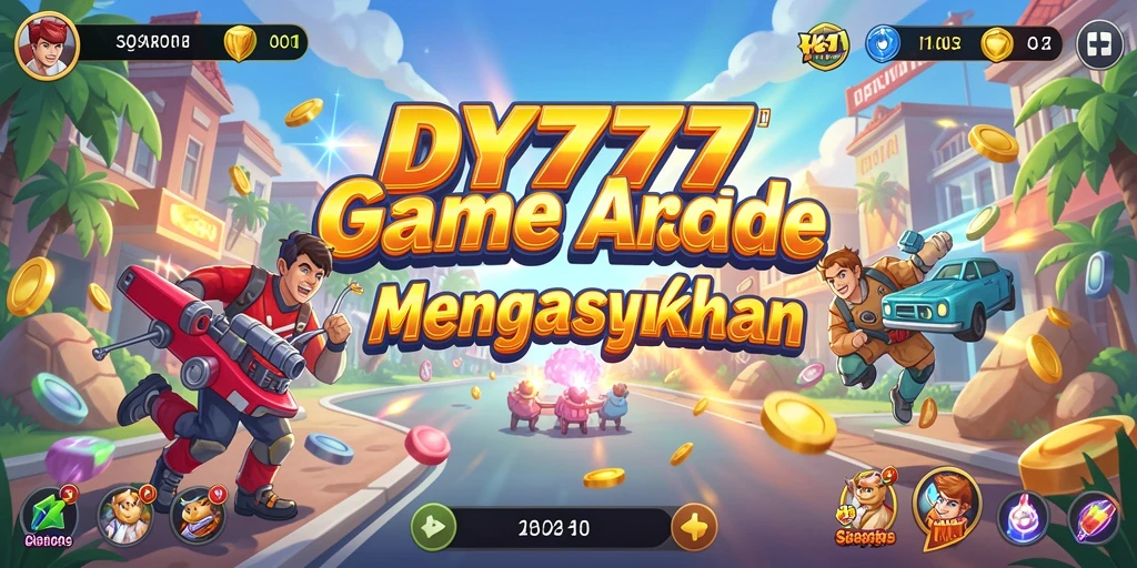 Tangkapan layar DY777 menampilkan aksi seru dalam gameplay Arcade.