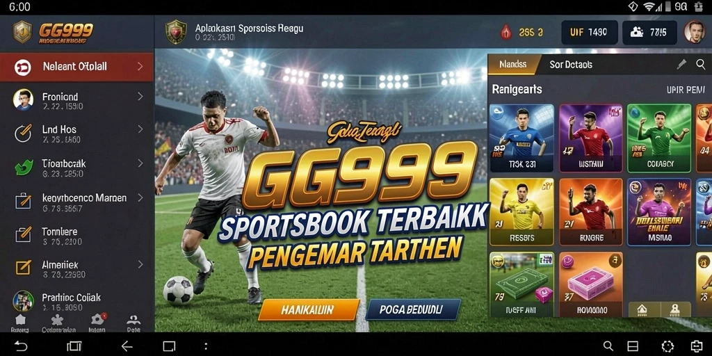 Screenshot gameplay GG999 menampilkan fitur sportsbook yang menarik.