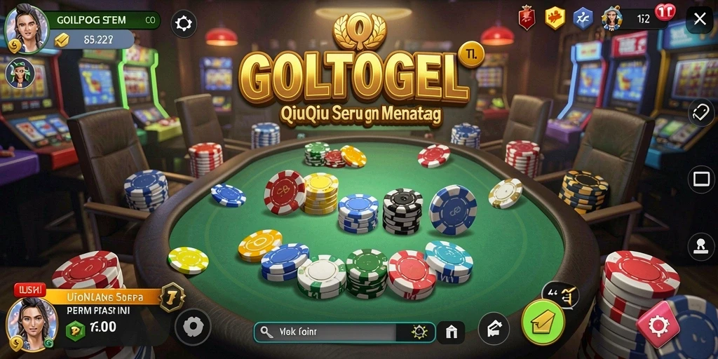 Tampilan gameplay QiuQiu di aplikasi GOLTOGEL yang seru.