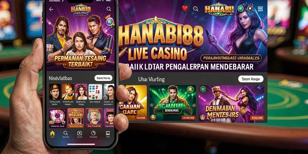 Tangkapan layar gameplay HANABI88 menunjukkan dealer langsung dan interaksi sosial yang mendebarkan.
