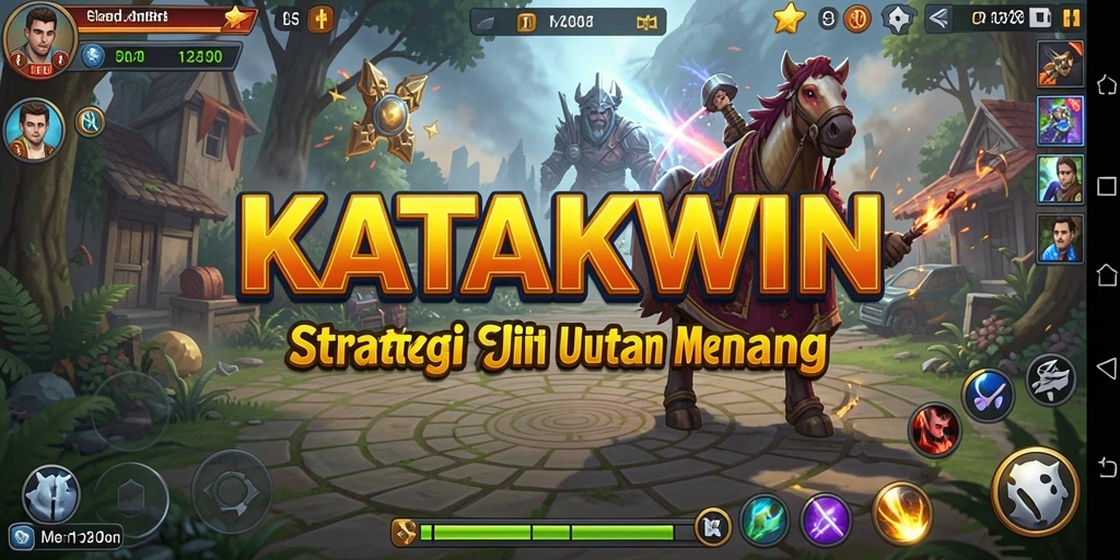 Tampilan gameplay yang menantang dan strategis dalam KATAKWIN.