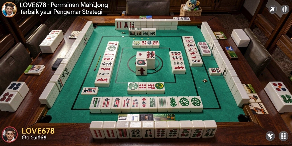 Tampilan gameplay Mahjong yang seru di LOVE678.