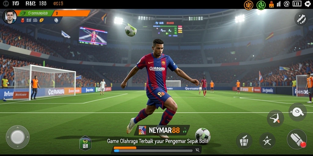 Tampilan gameplay seru dalam NEYMAR88 dengan pemain yang beraksi.