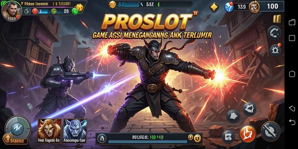 Gameplay PROSLOT yang seru dan menantang saat bertempur.