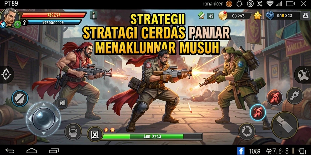 Screenshot gameplay PT89 menunjukkan aksi taktis yang mendebarkan dalam pertempuran strategi.