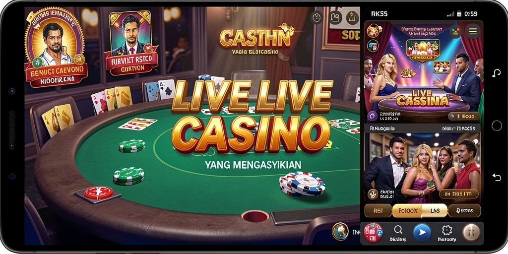 Gameplay Live Casino yang menegangkan dan interaktif di RK55.
