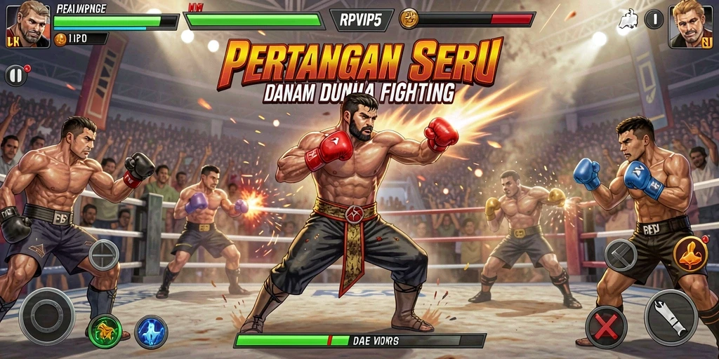 Gameplay RPVIP5 yang penuh aksi dan seru saat bertarung.