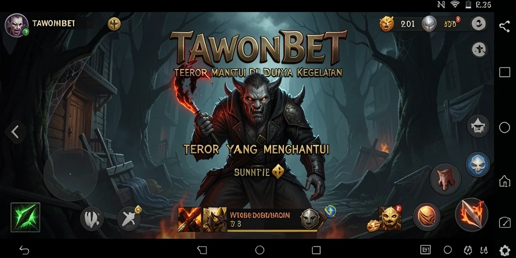 Screenshot TAWONBET yang menunjukkan momen menegangkan dalam gameplay Horror.